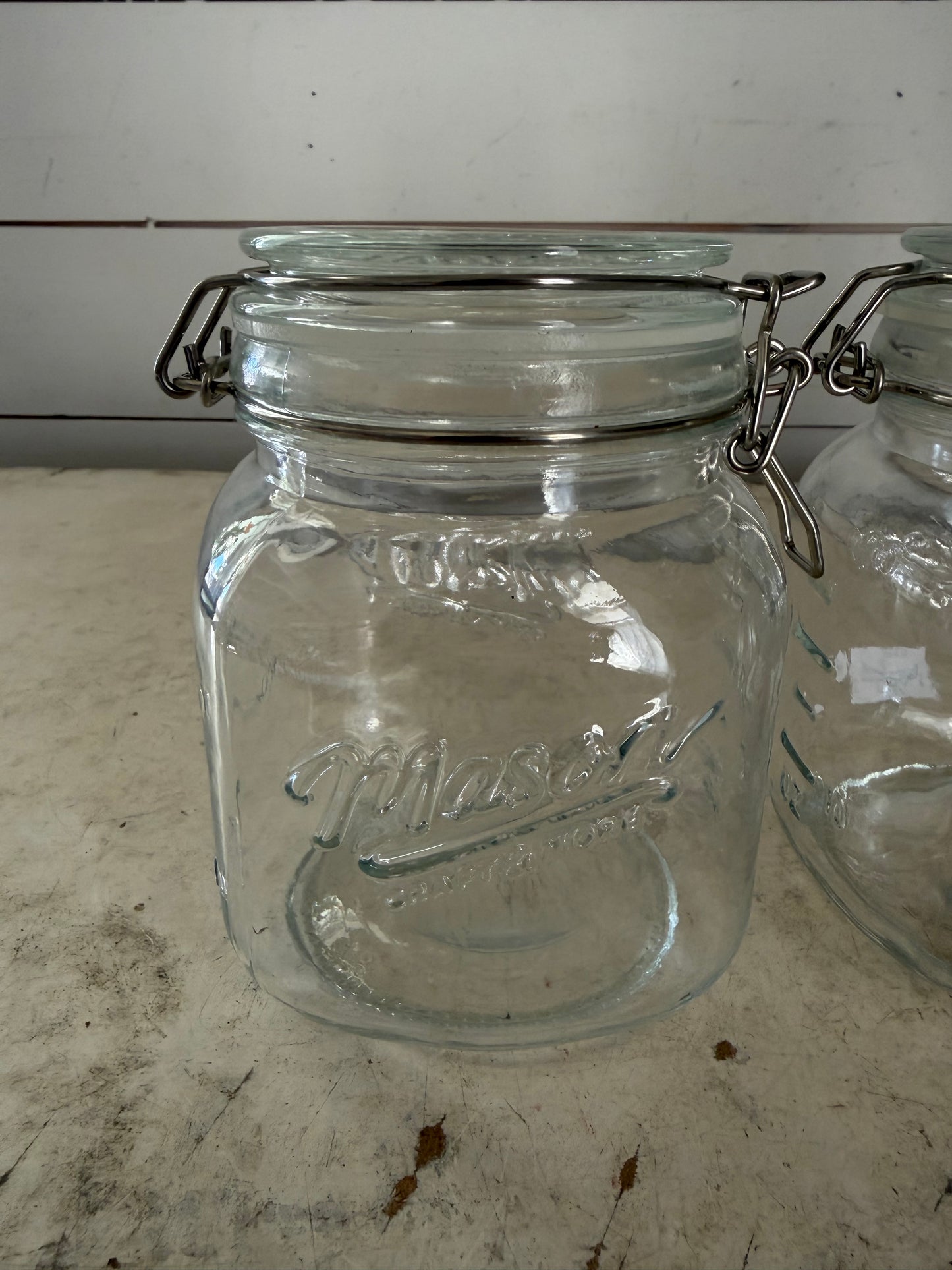 Mason Craft & More Clear Glass Clamp Jar - Sold Individually