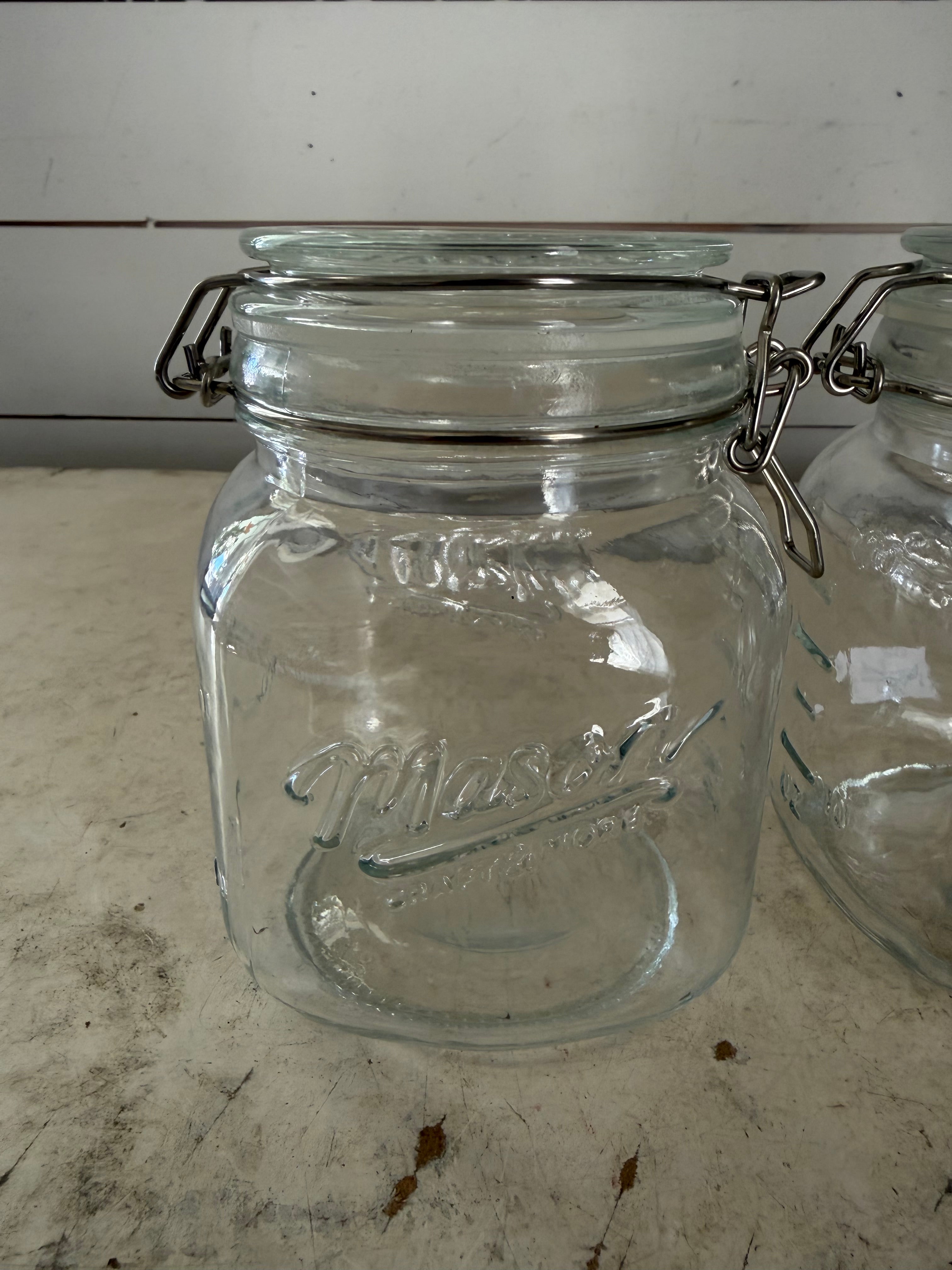 Mason Craft & More Clear Glass Clamp Jar - Sold Individually