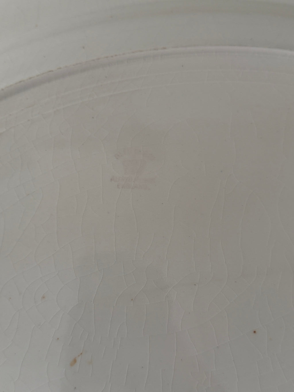 Antique Early Alfred Meakin serving platter with Blue Rim