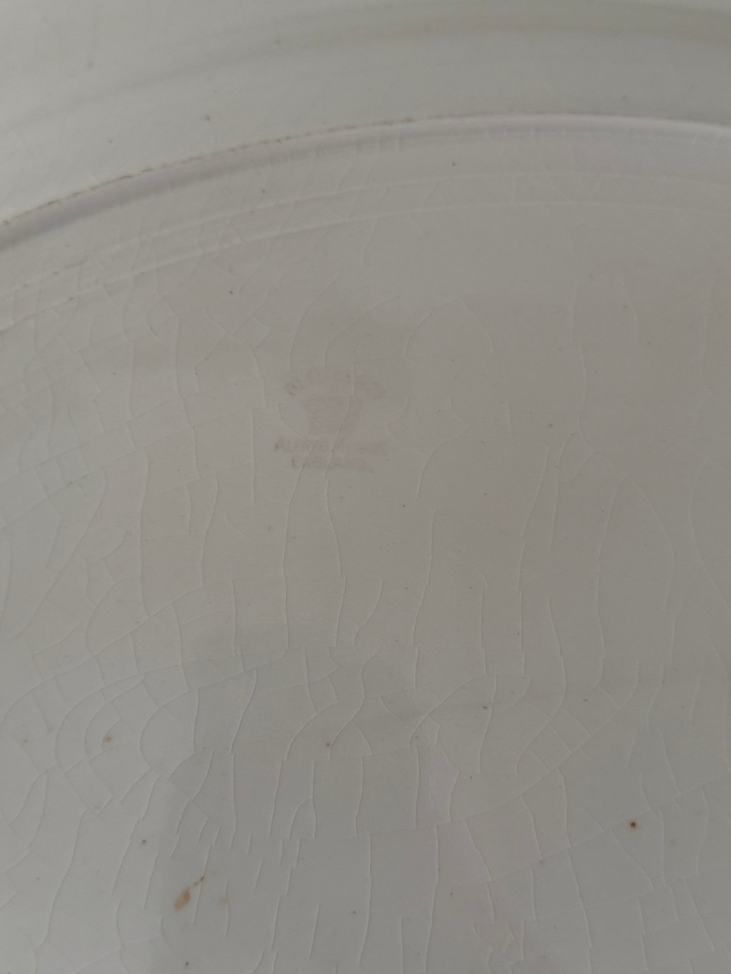 Antique Early Alfred Meakin serving platter with Blue Rim