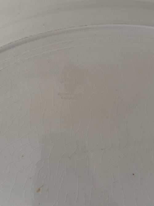 Antique Early Alfred Meakin serving platter with Blue Rim