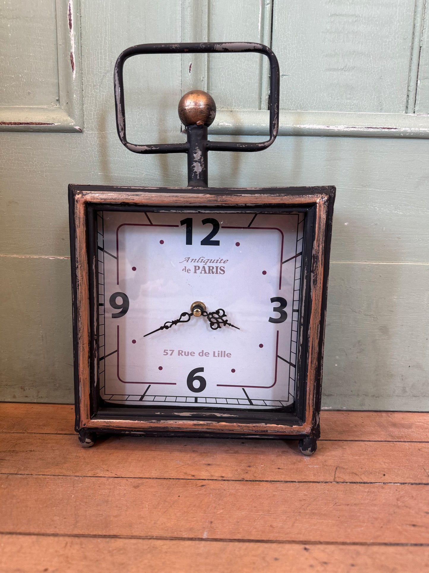 Free Standing Clock with handle hand painted