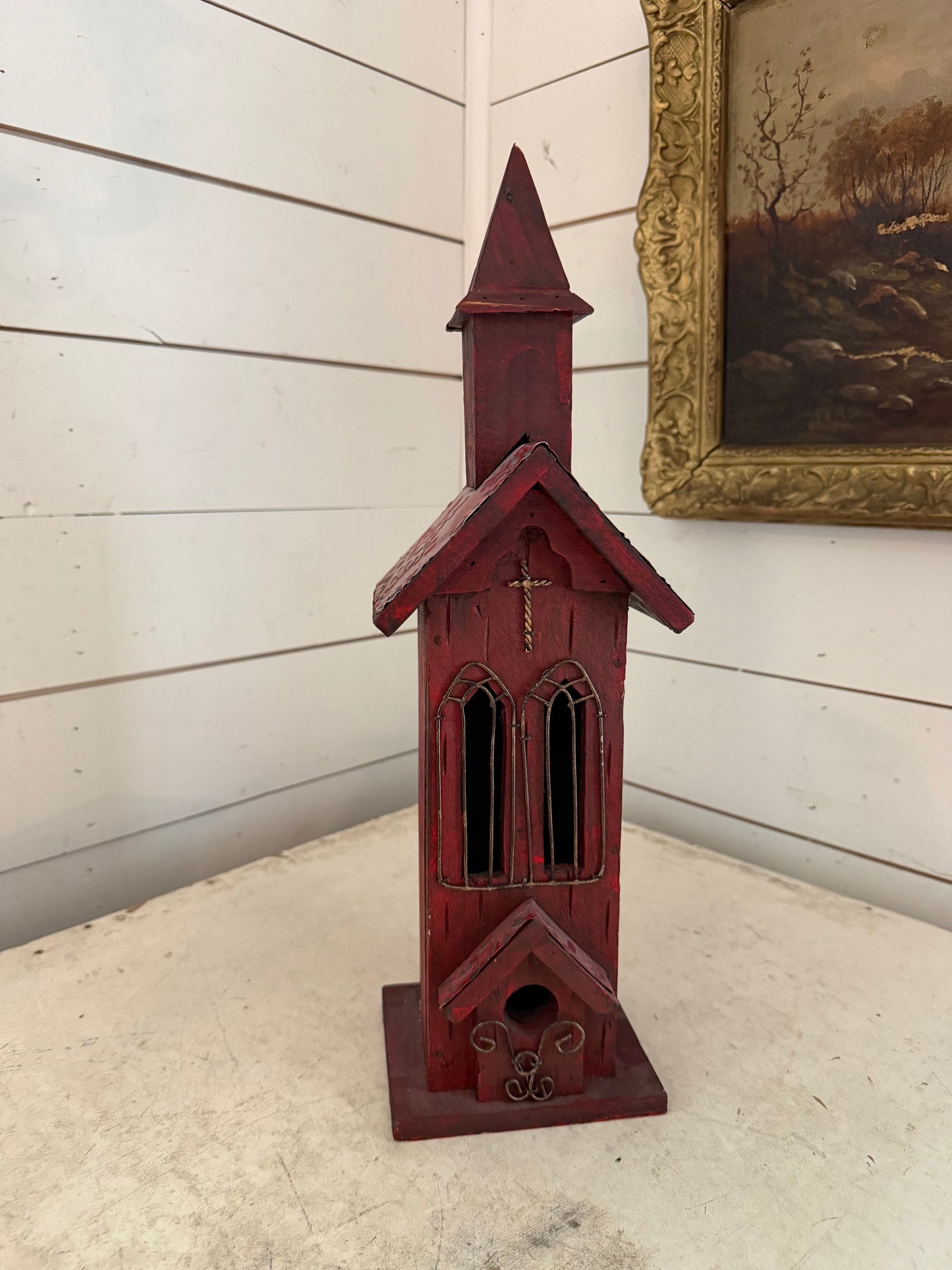 Red Wood Church birdhouse