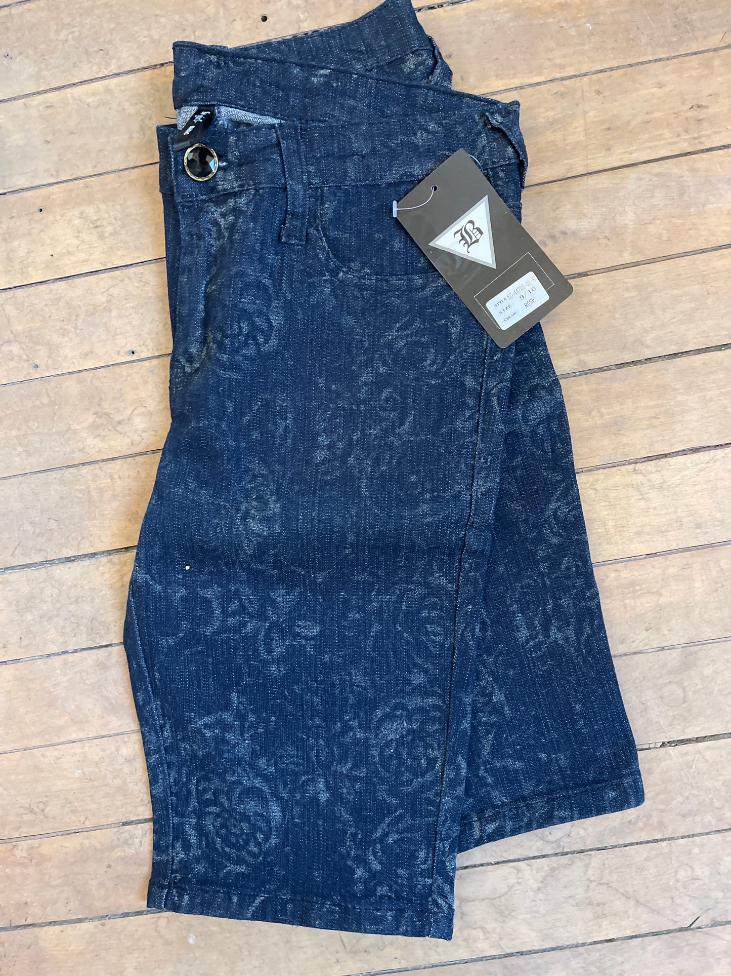 Rose Denim Shorts