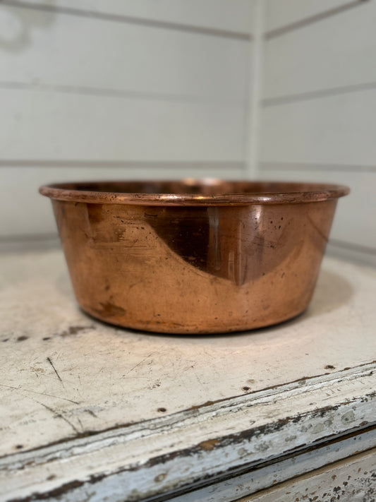 French Copper Jam Pot no handles