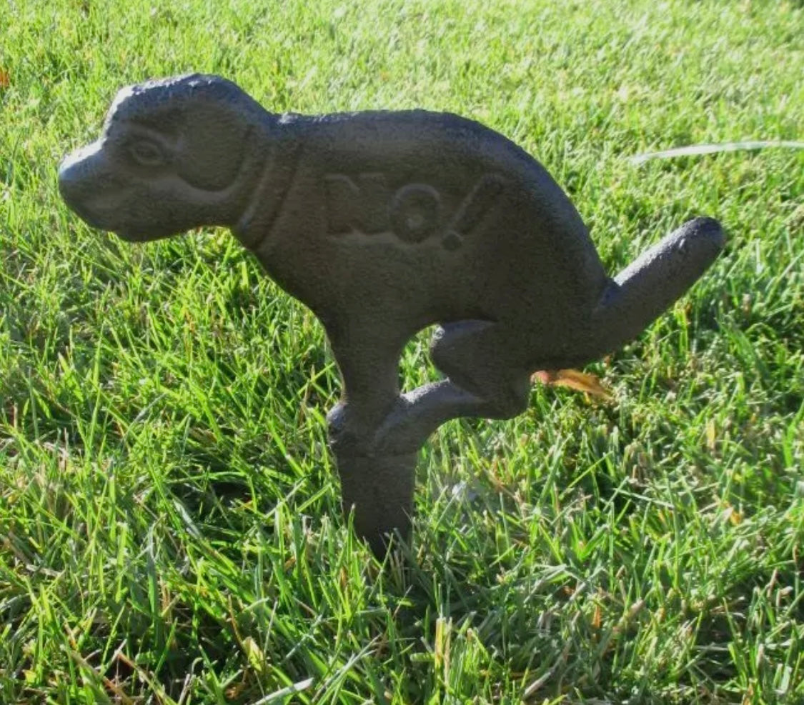 Cast Iron Dog Poop Lawn Sign