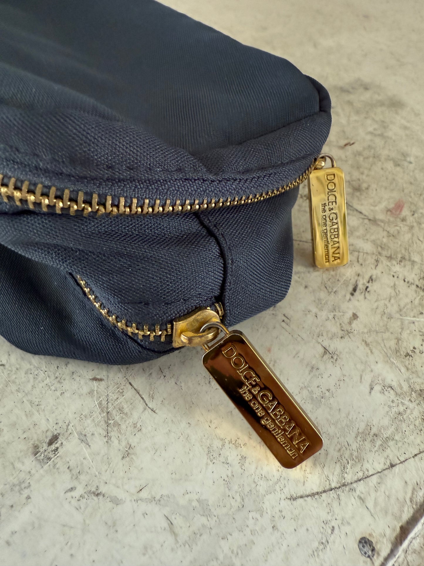 Dolce & Gabbana The One Gentleman Navy Blue Toiletry Wash Bag