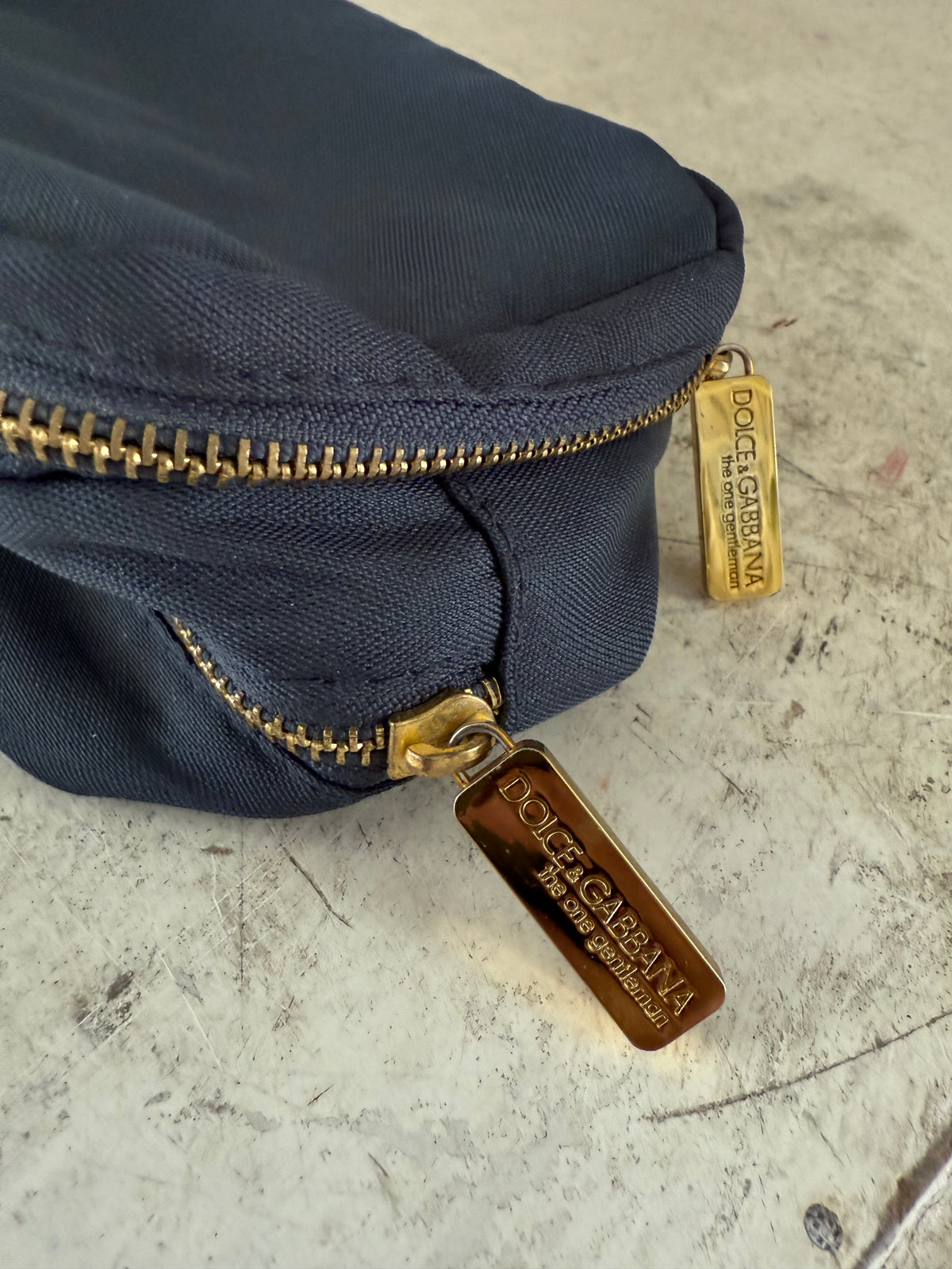 Dolce & Gabbana The One Gentleman Navy Blue Toiletry Wash Bag