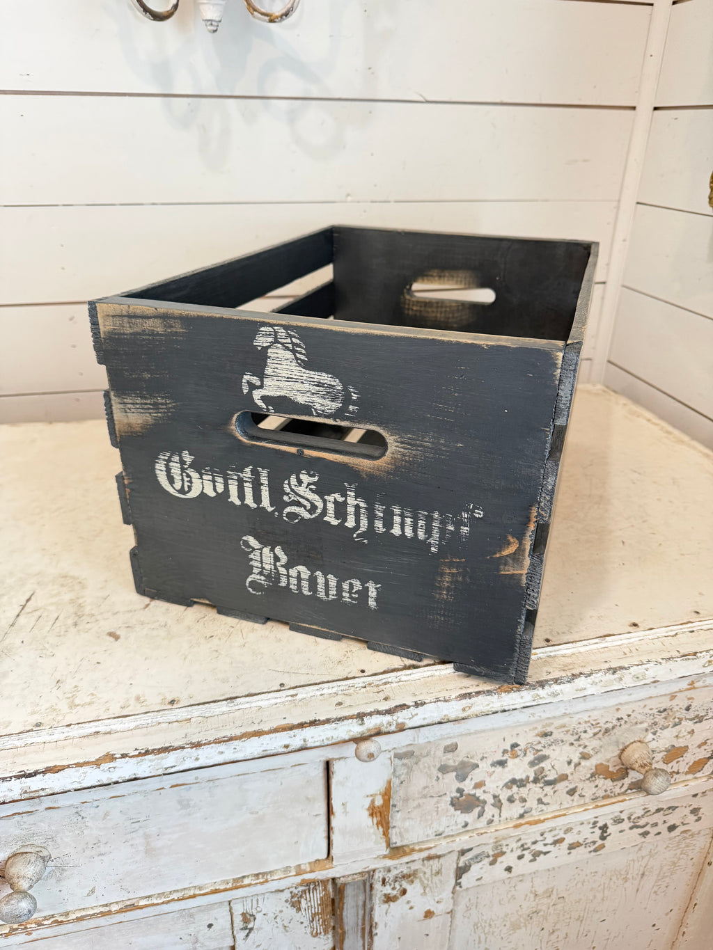 Painted and Stenciled Crate - Sold Individually, Chosen at random