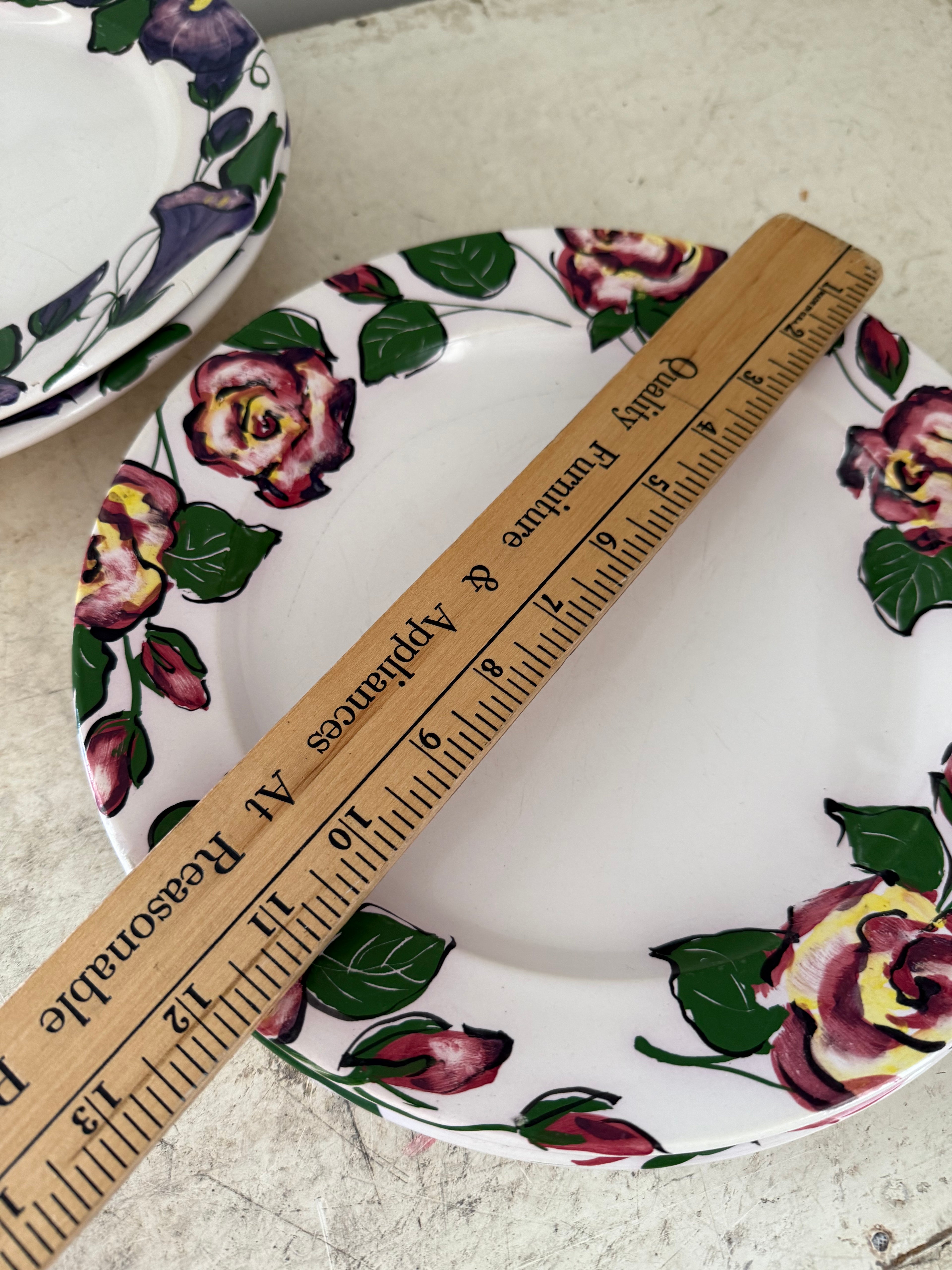 Hand Painted Studio Pottery Dessert Plates Sold individually - Signed by artist