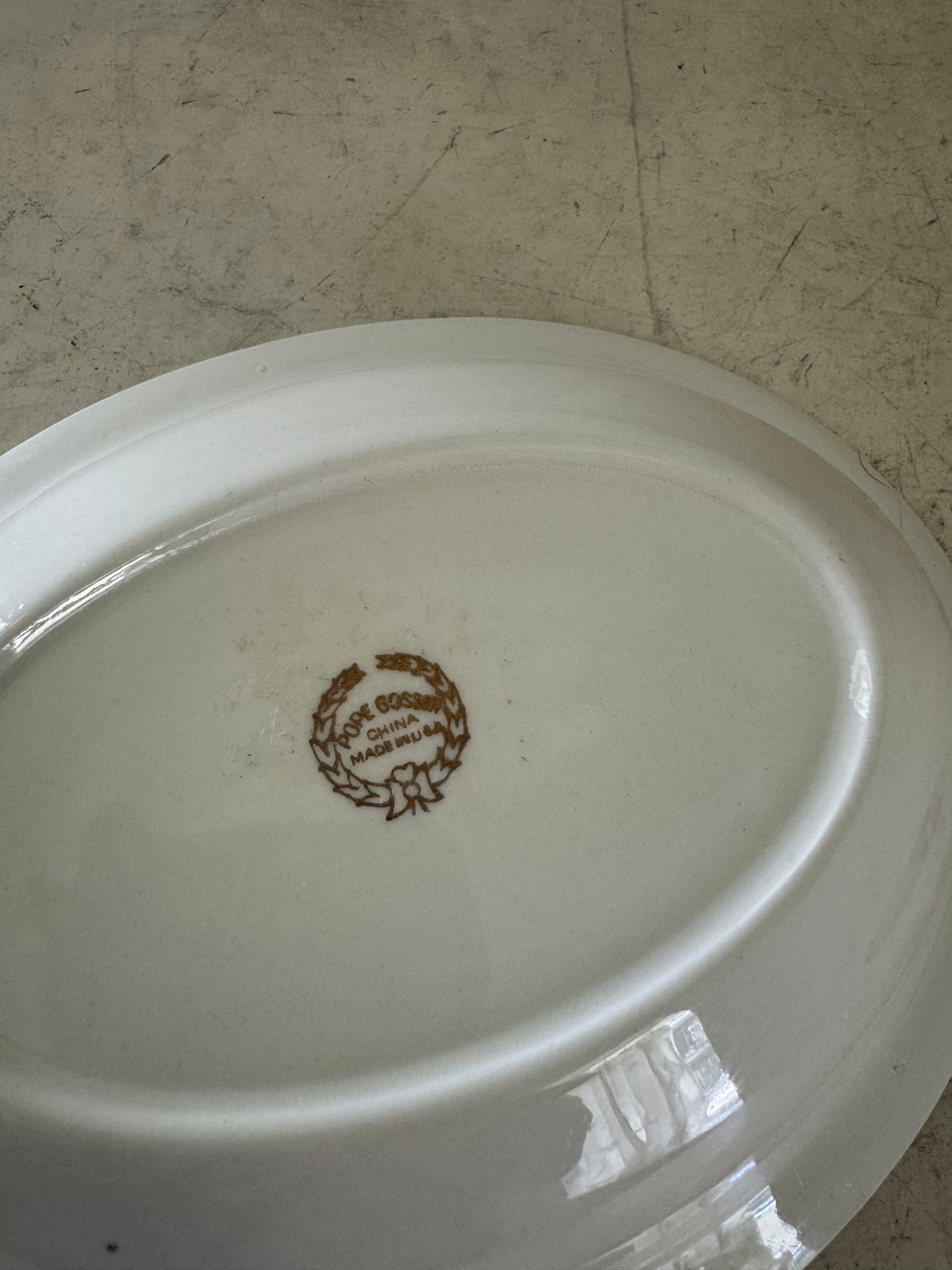 Pope Gosser China La Belle Oval Serving Bowl 9 1/2” Length