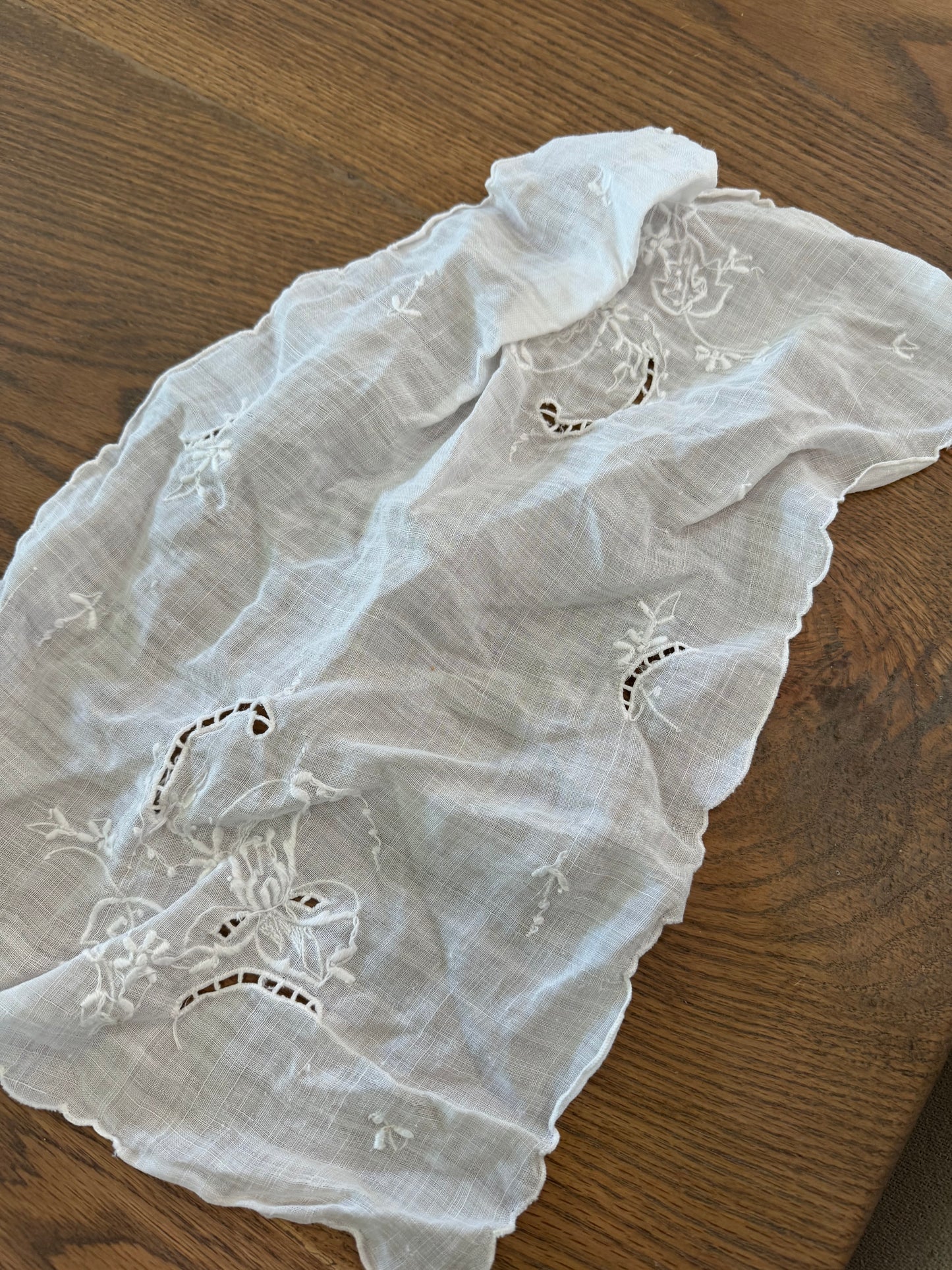 Vintage White Embroidered placemat