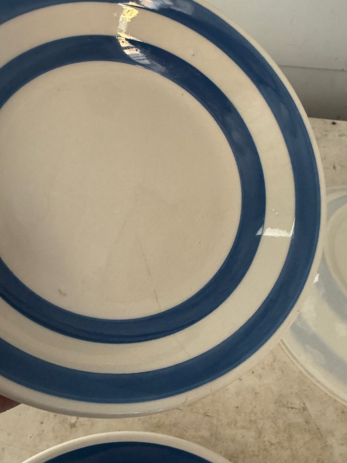 Chefware Cornishware Style Plate and bowl sold individually