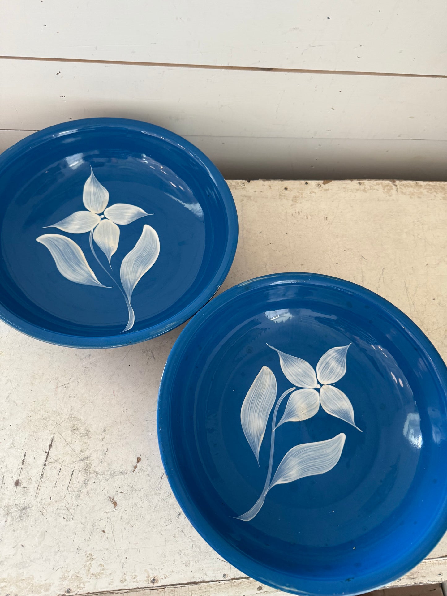 Watts Starflower Blue RF Spagatti Bowl - sold individually small flea bite chips