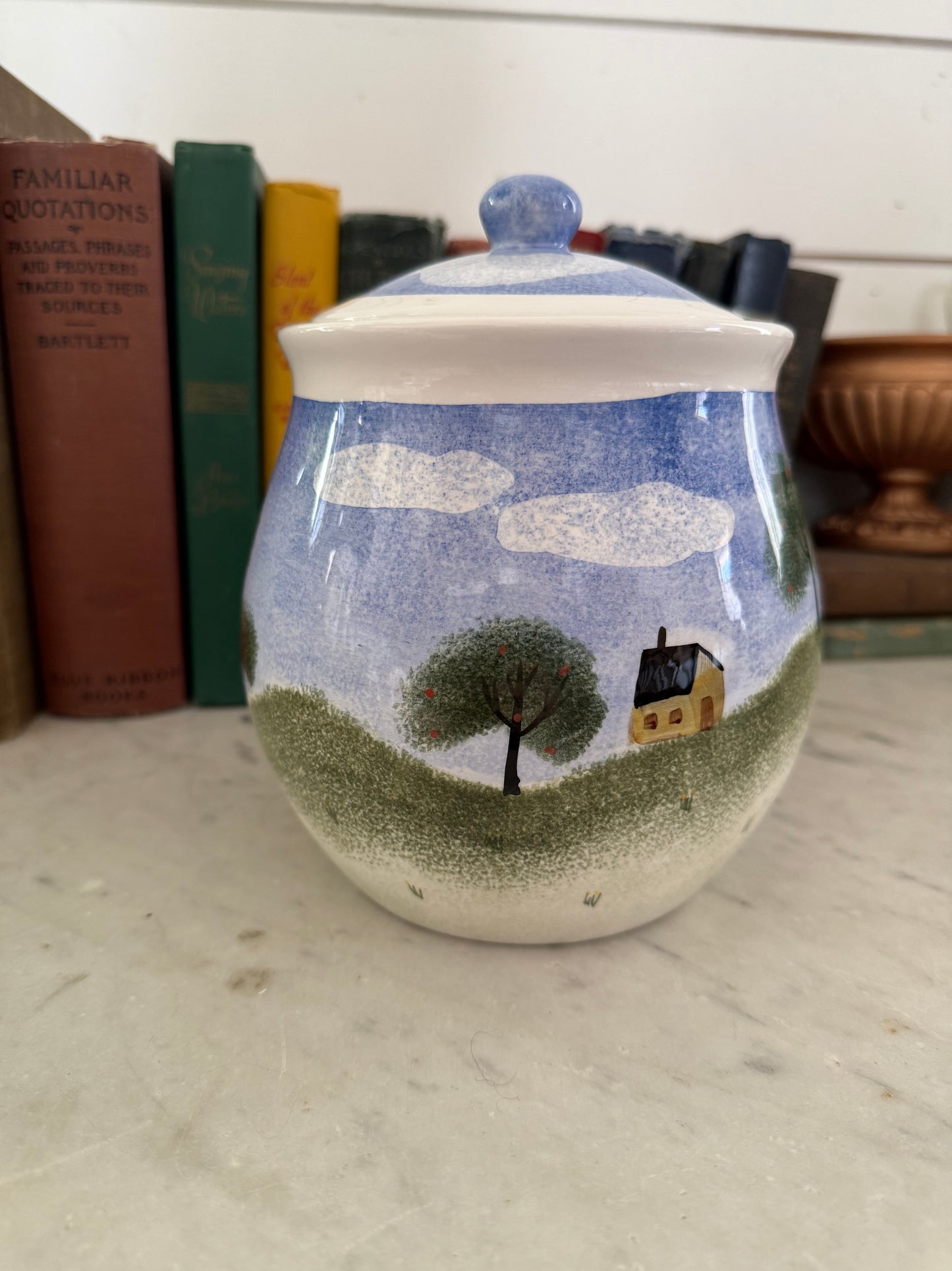 Vintage Folkcraft Countryside Canister