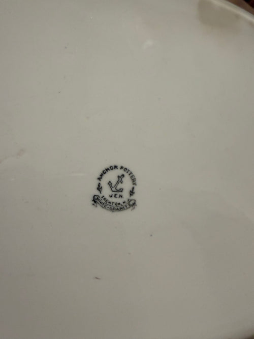 Antique Ironstone platter Pink Floral