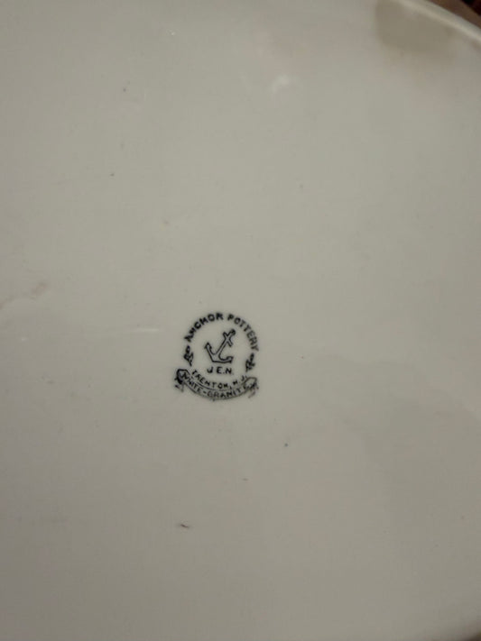 Antique Ironstone platter Pink Floral