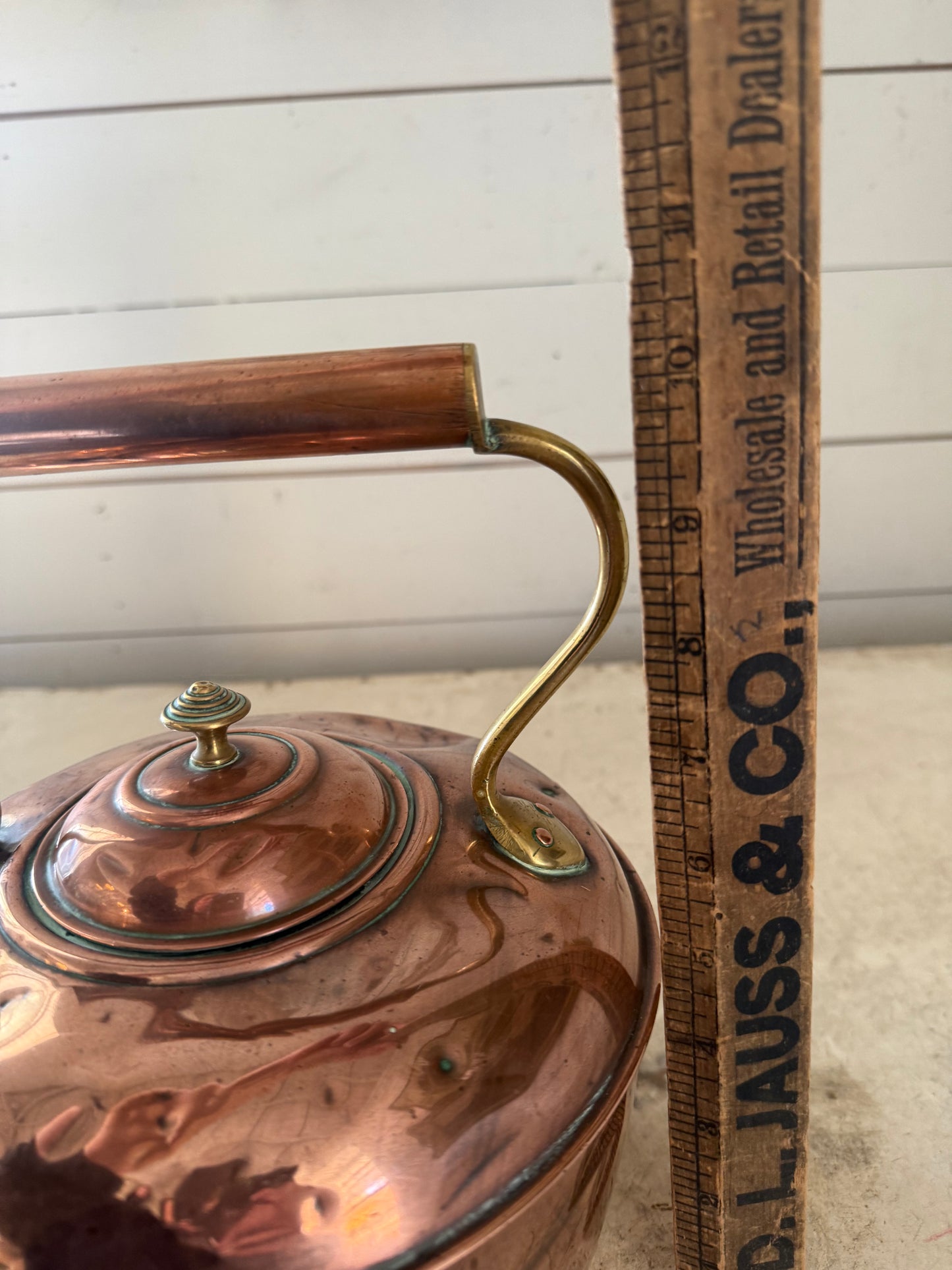 Georgian Copper Tea Kettle with Goose Neck Spout
