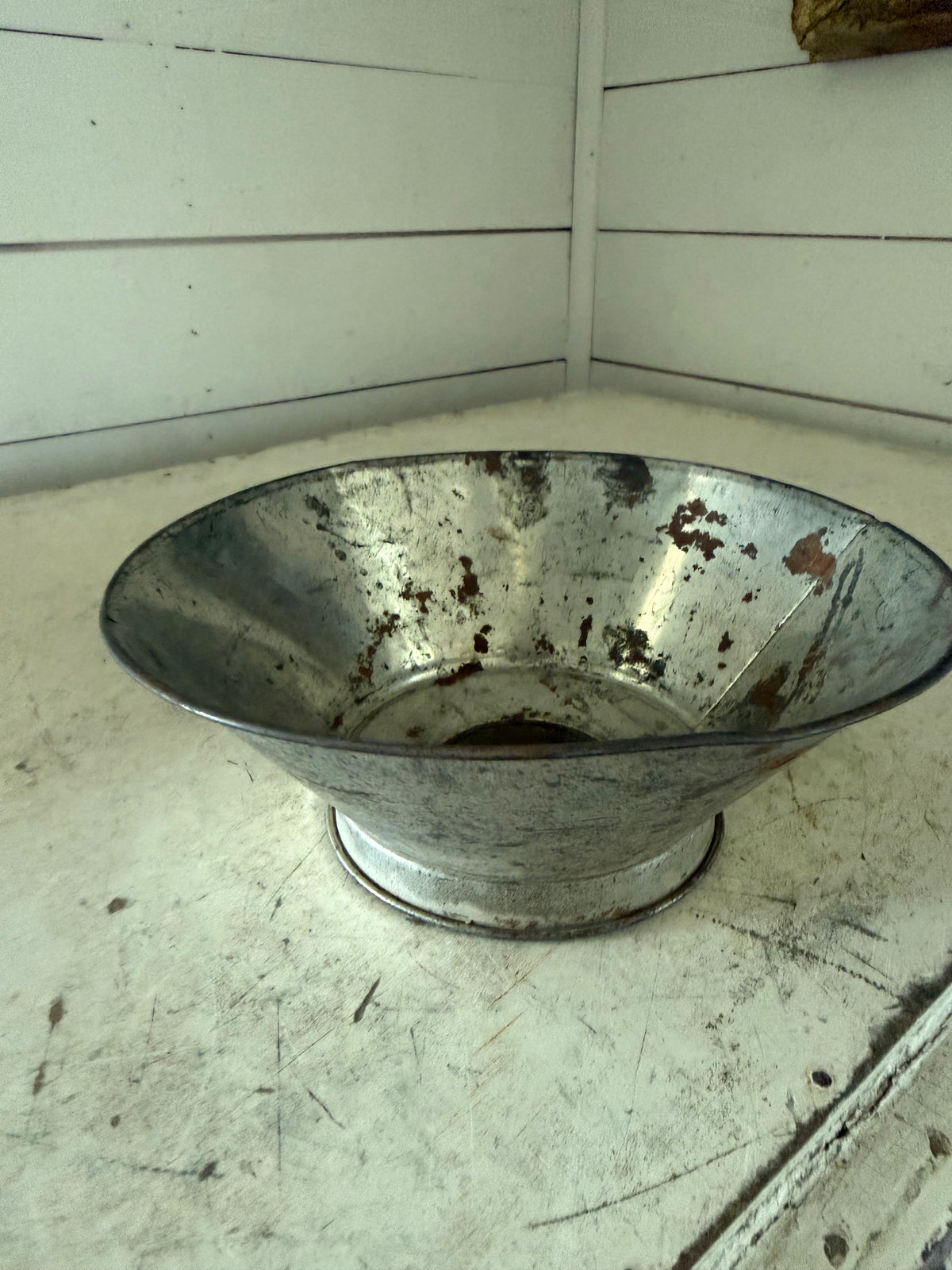 Vintage Aluminum Canning Funnel With Screen-Rustic Decor