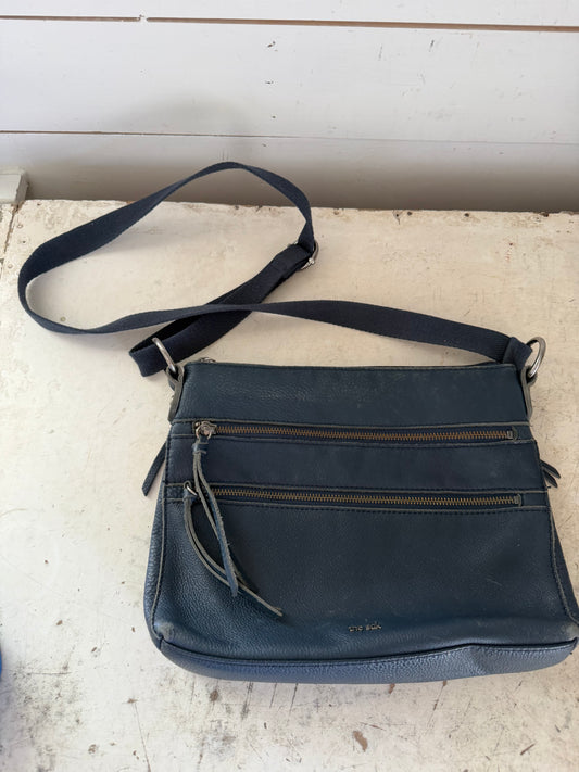 Navy Leather Sak brand purse