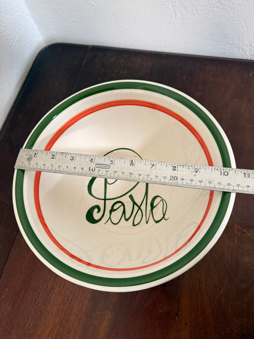 Vintage Ceramic Pasta Bowl Made In Italy