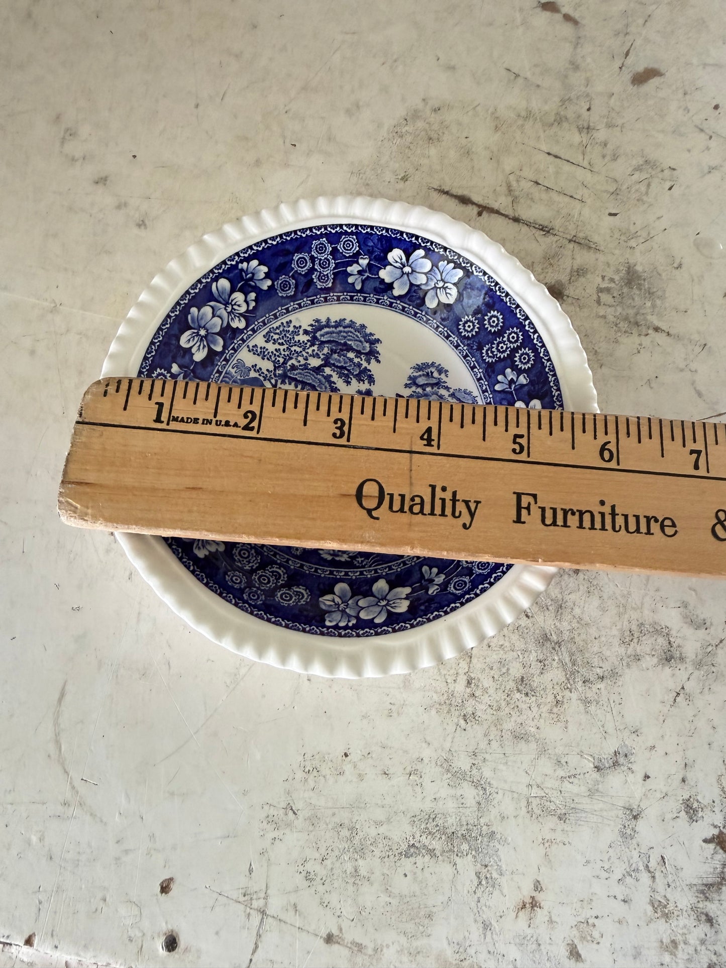 Copeland Spode Blue and White Transfer ware Saucer in Tower Pattern