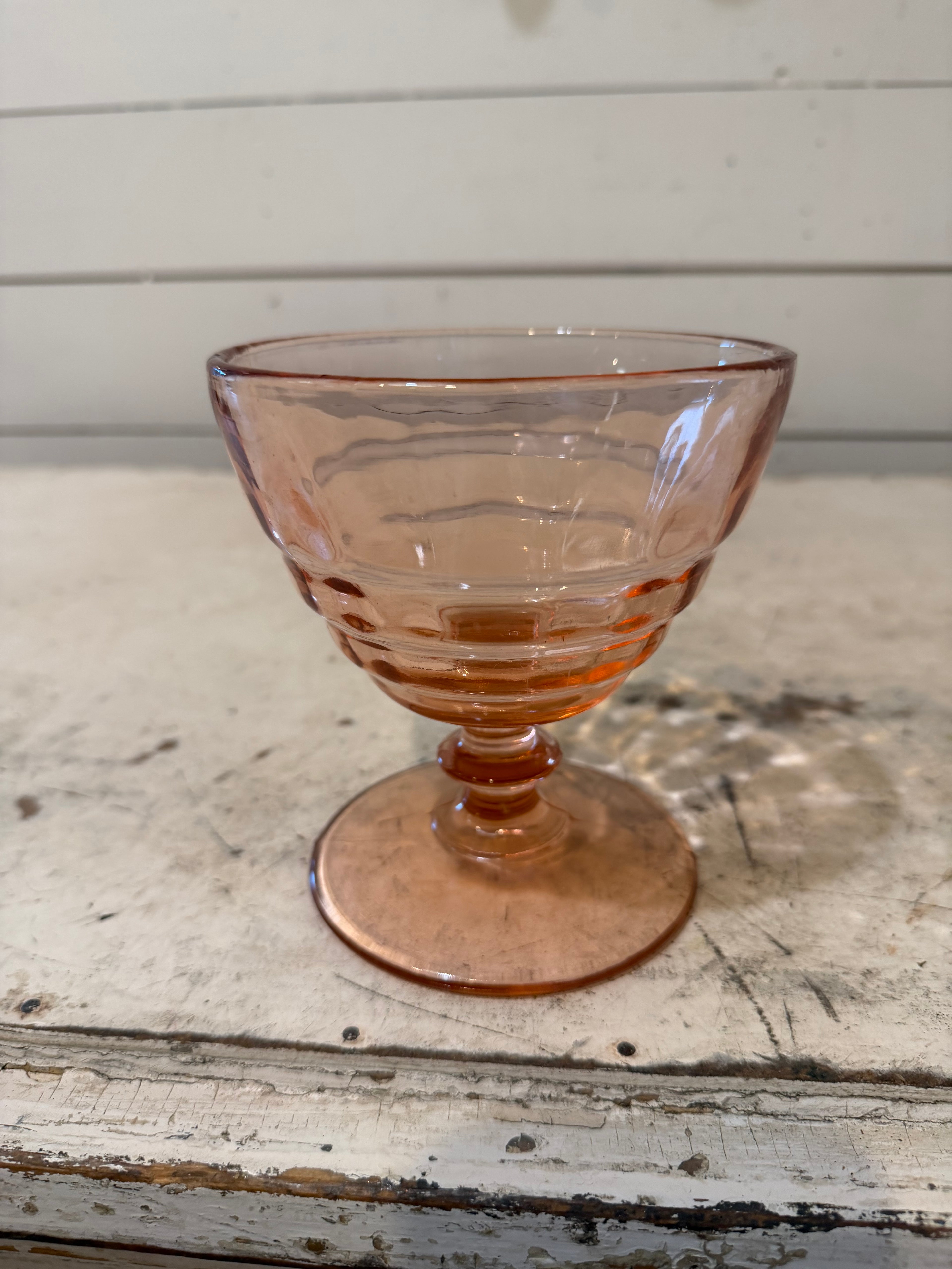Pink Depression Glass Sherbet Dish