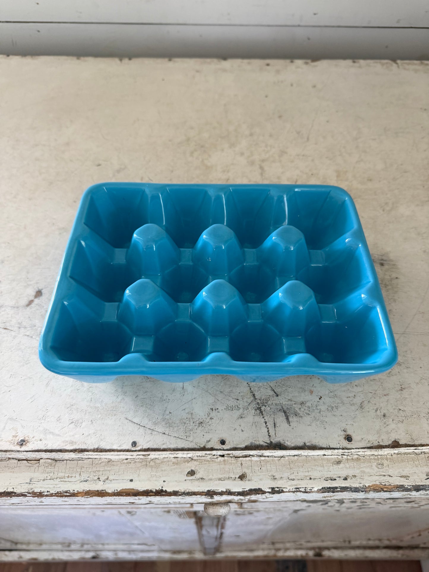 Blue Ceramic Egg Holder