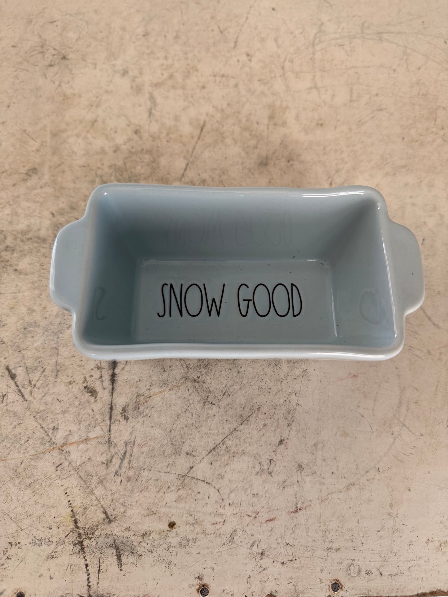 Rae Dunn by Magenta "snow good" mini loaf pan
