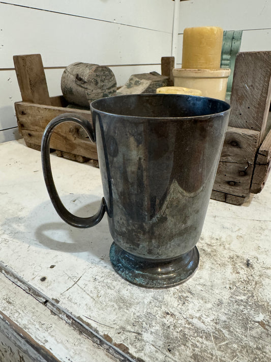 Silver Engraved Tankard Mug