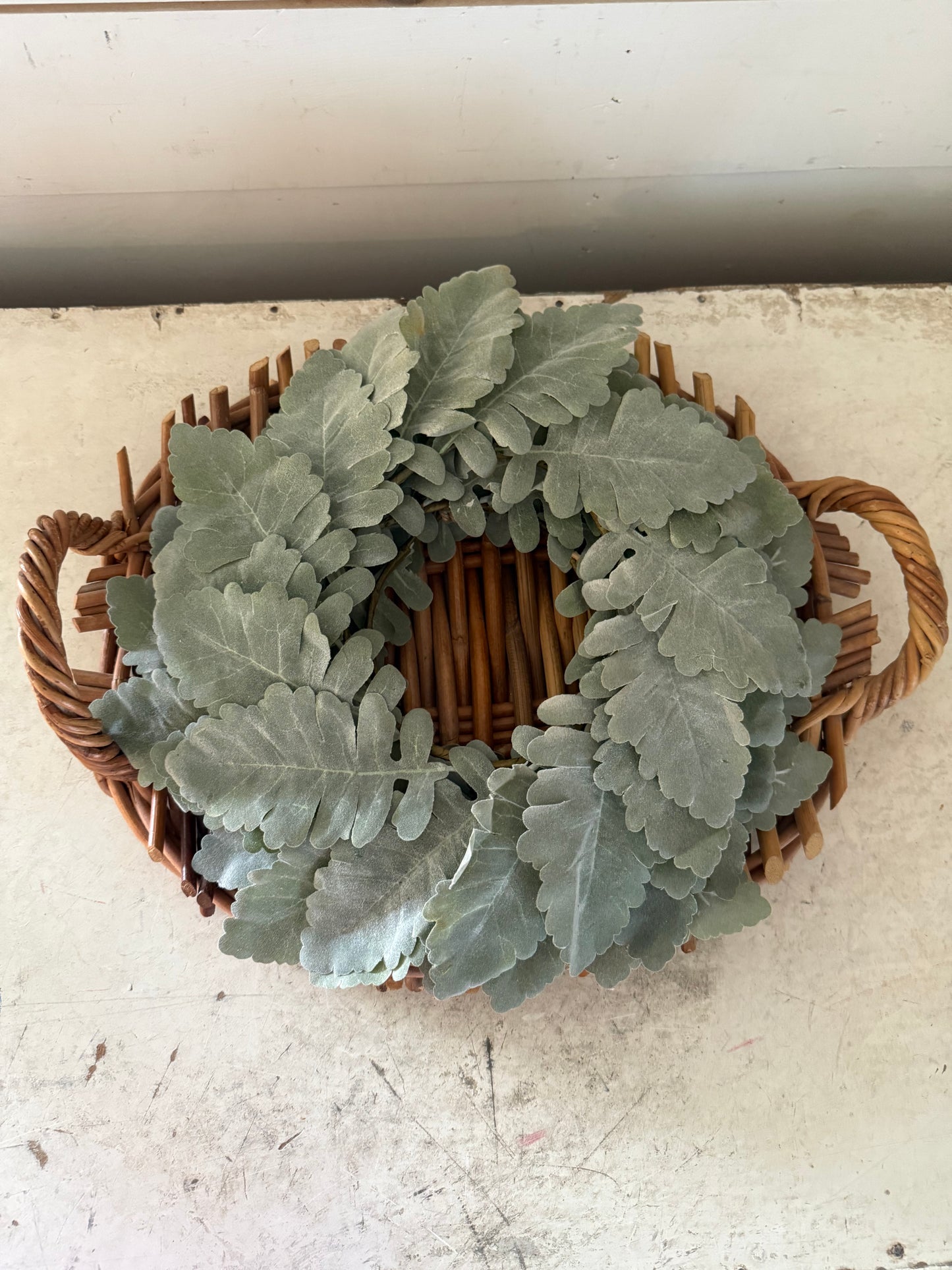 Farmhouse basket will get Wreath made for it
