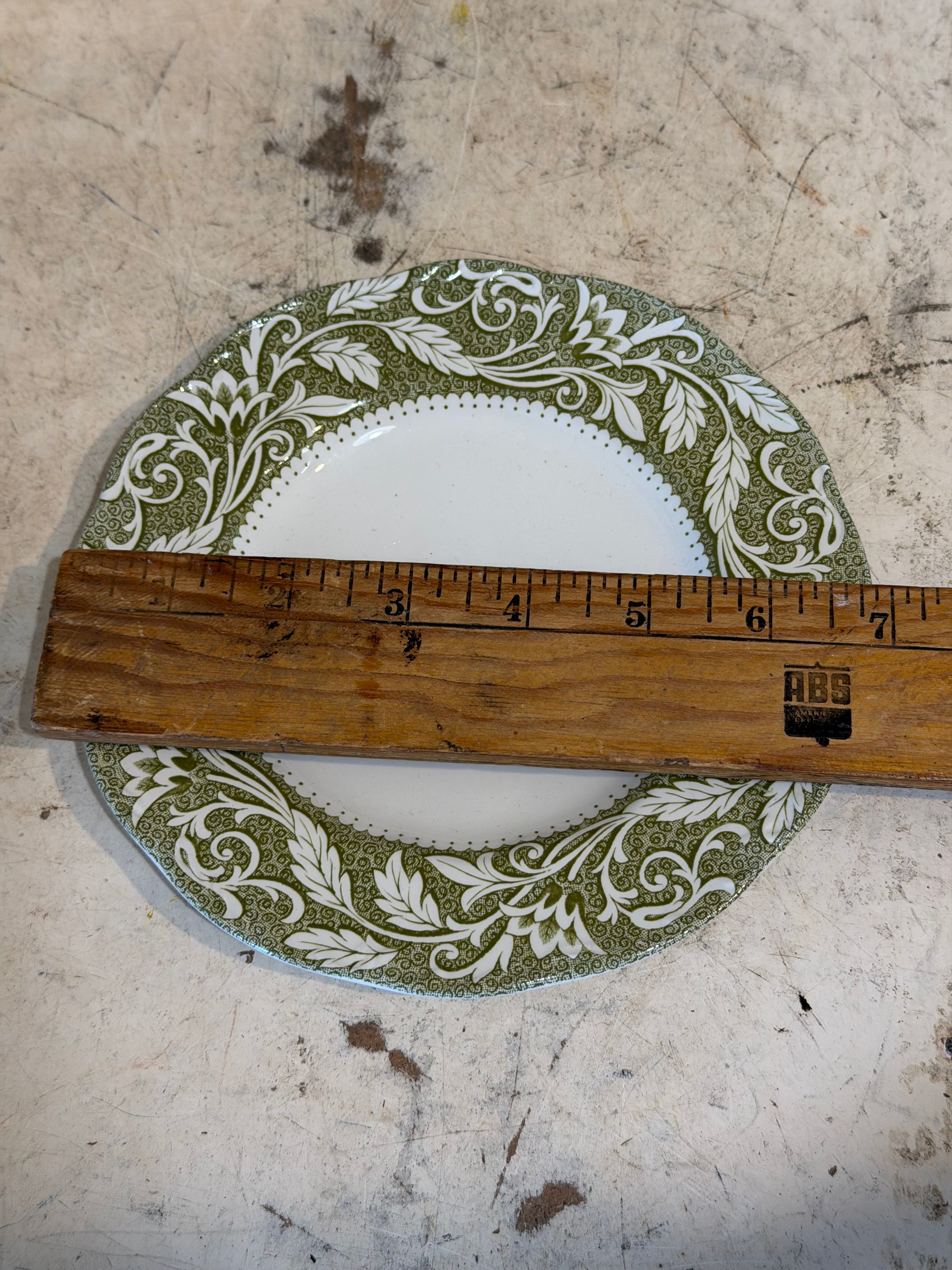 Vintage Ironstone Dishes "Renaissance Green" pattern by J & G Meakin SOLD INDIVIDUALLY
