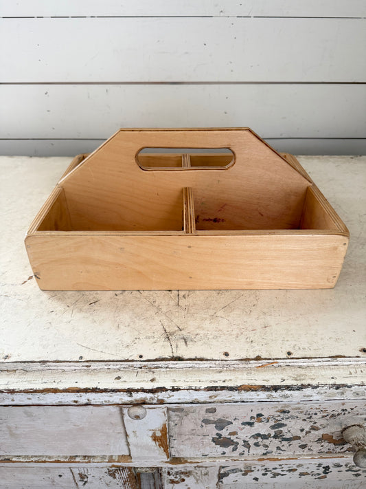 Divided Wood Tote - Will get makeover
