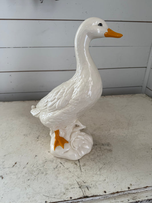 Large porcelain White Goose