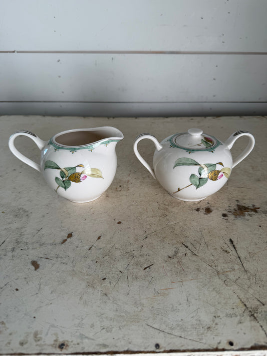 Grace China Sugar Dish and Creamer
