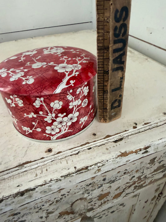 Vintage Daher Cherry Blossom Tin