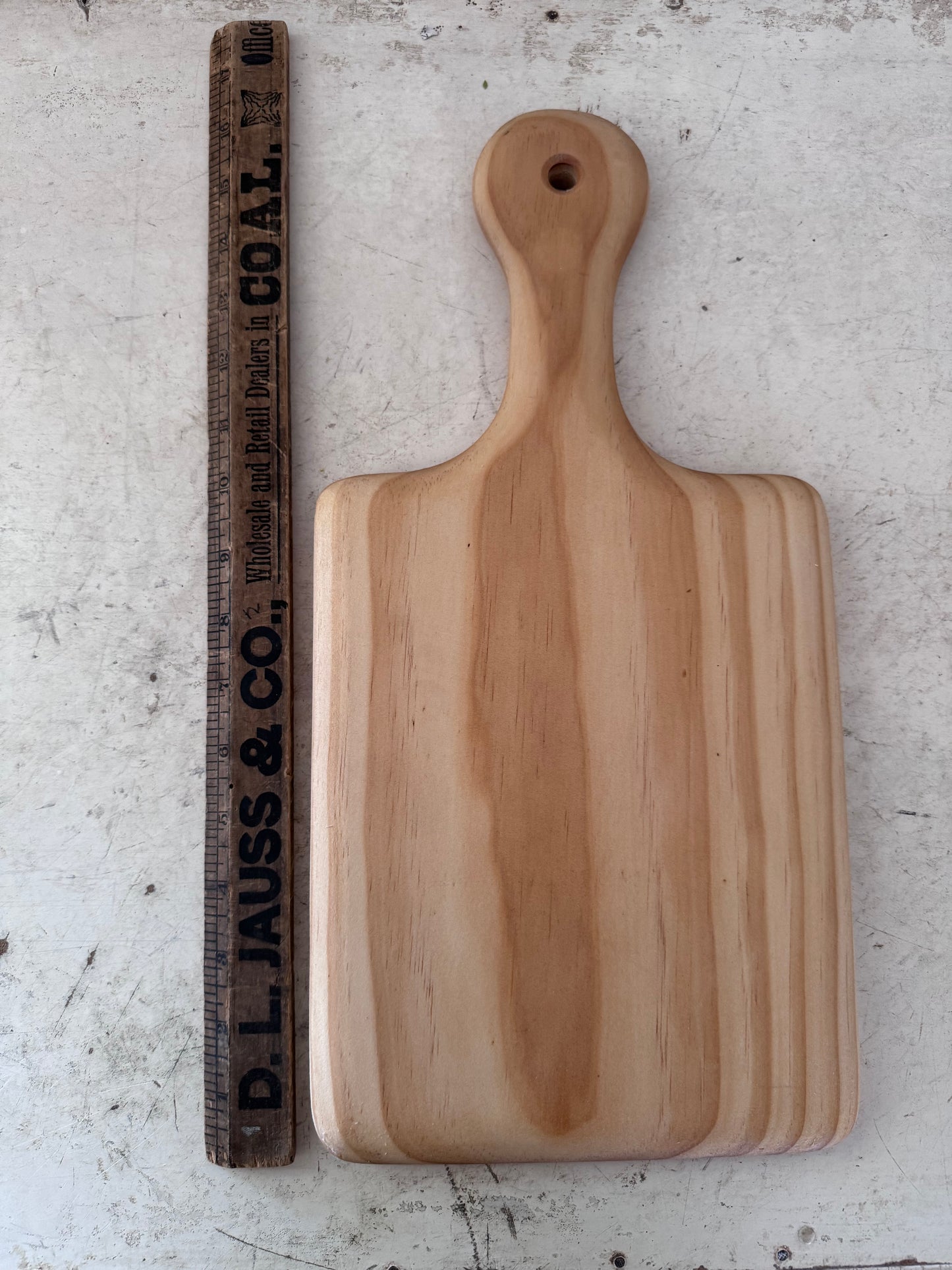 Handmade Wood Cutting Board with Long Hanging Handle