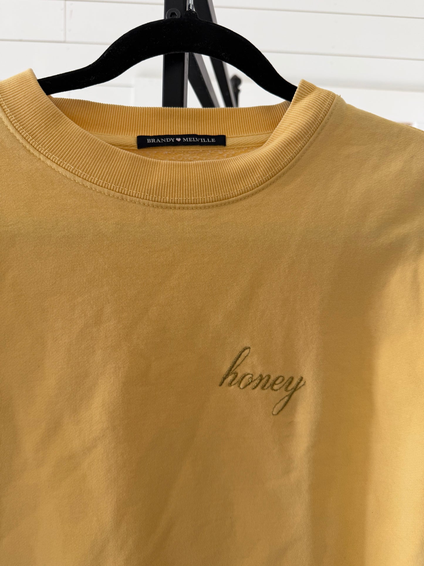 Brandy Melville Honey Crewneck Sweatshirt Small