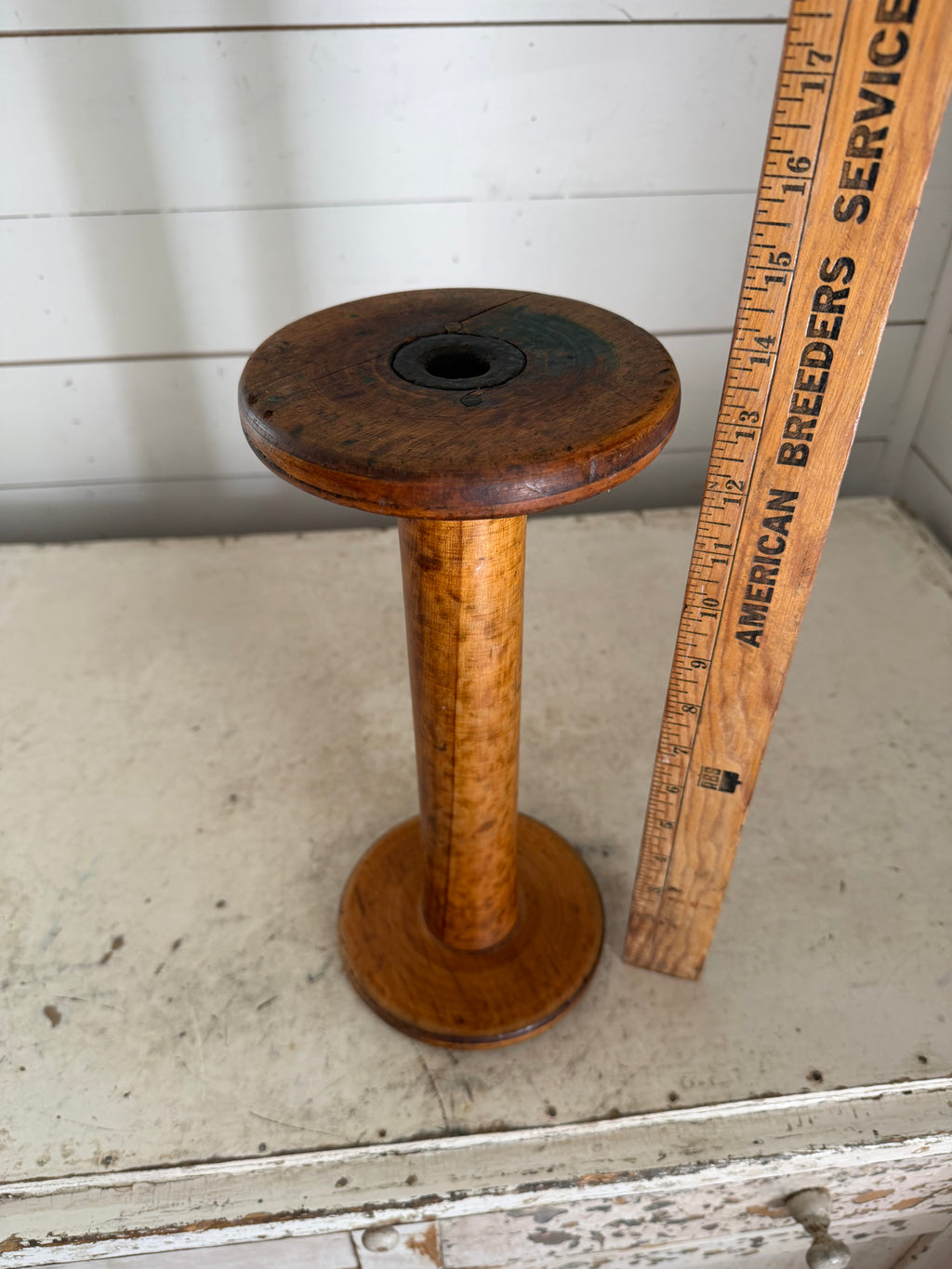 Large vintage industrial spool