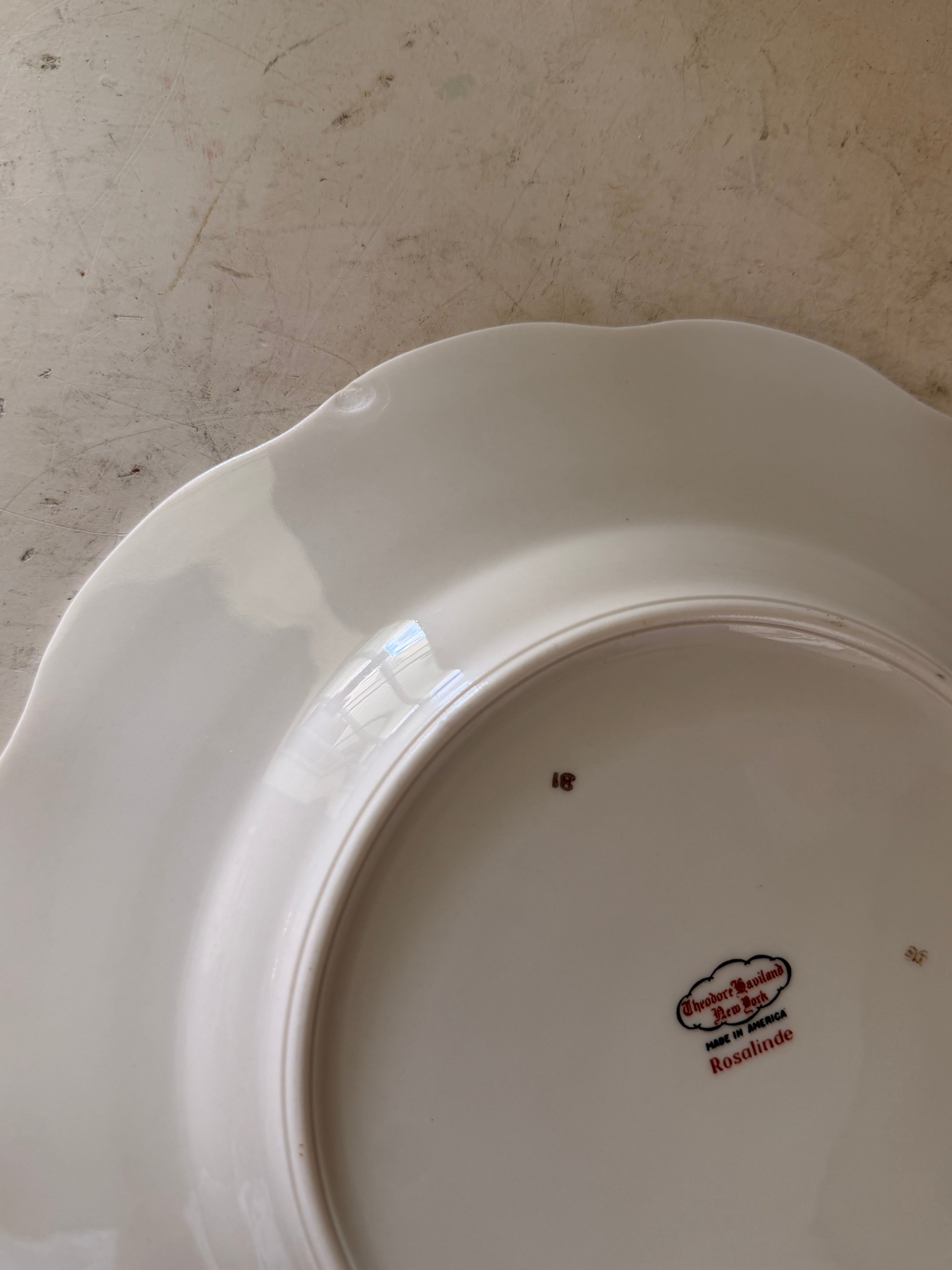 Vintage Haviland New York dinner plate in the Rosalinde - sold individually