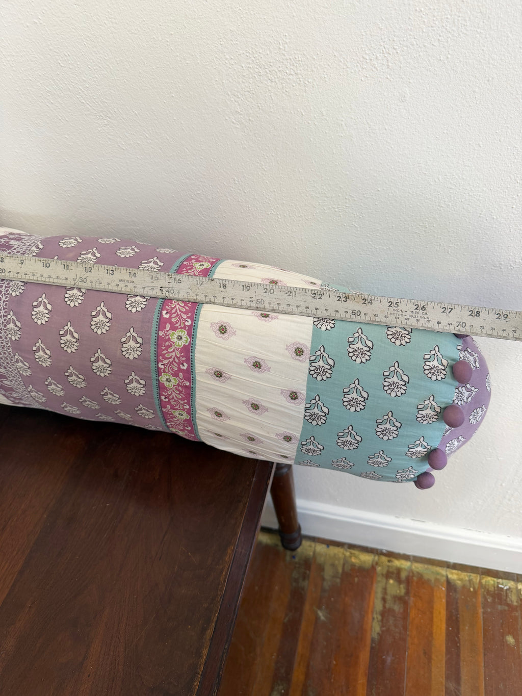 Pottery Barn Kids Patchwork Floral Bolster Pillow