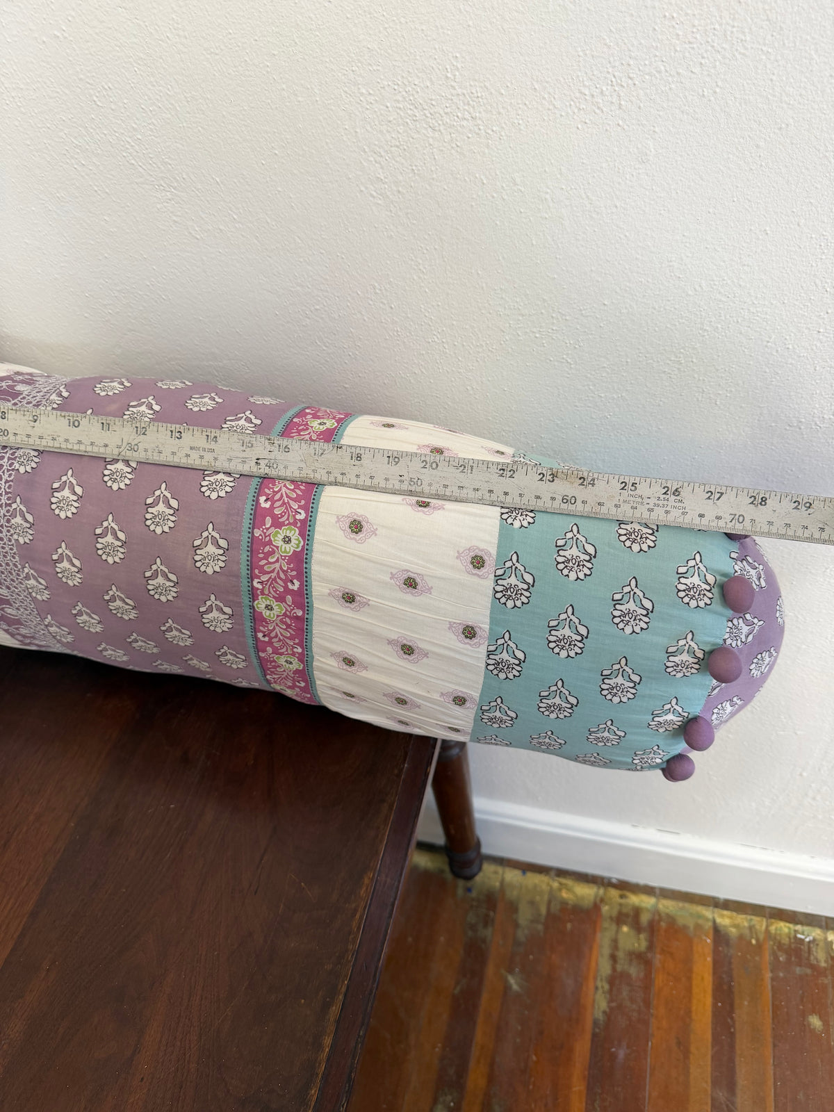 Pottery Barn Kids Patchwork Floral Bolster Pillow