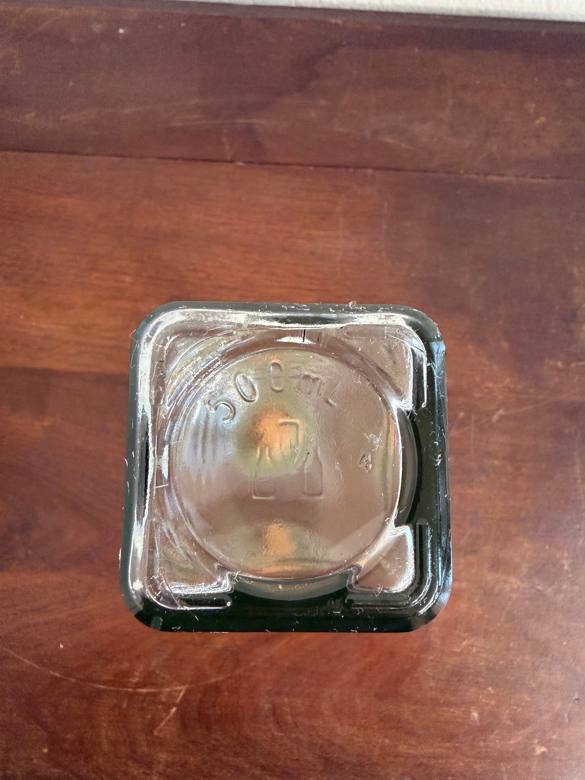 Vintage Square Glass Bottle with Cork Stopper 500 ml