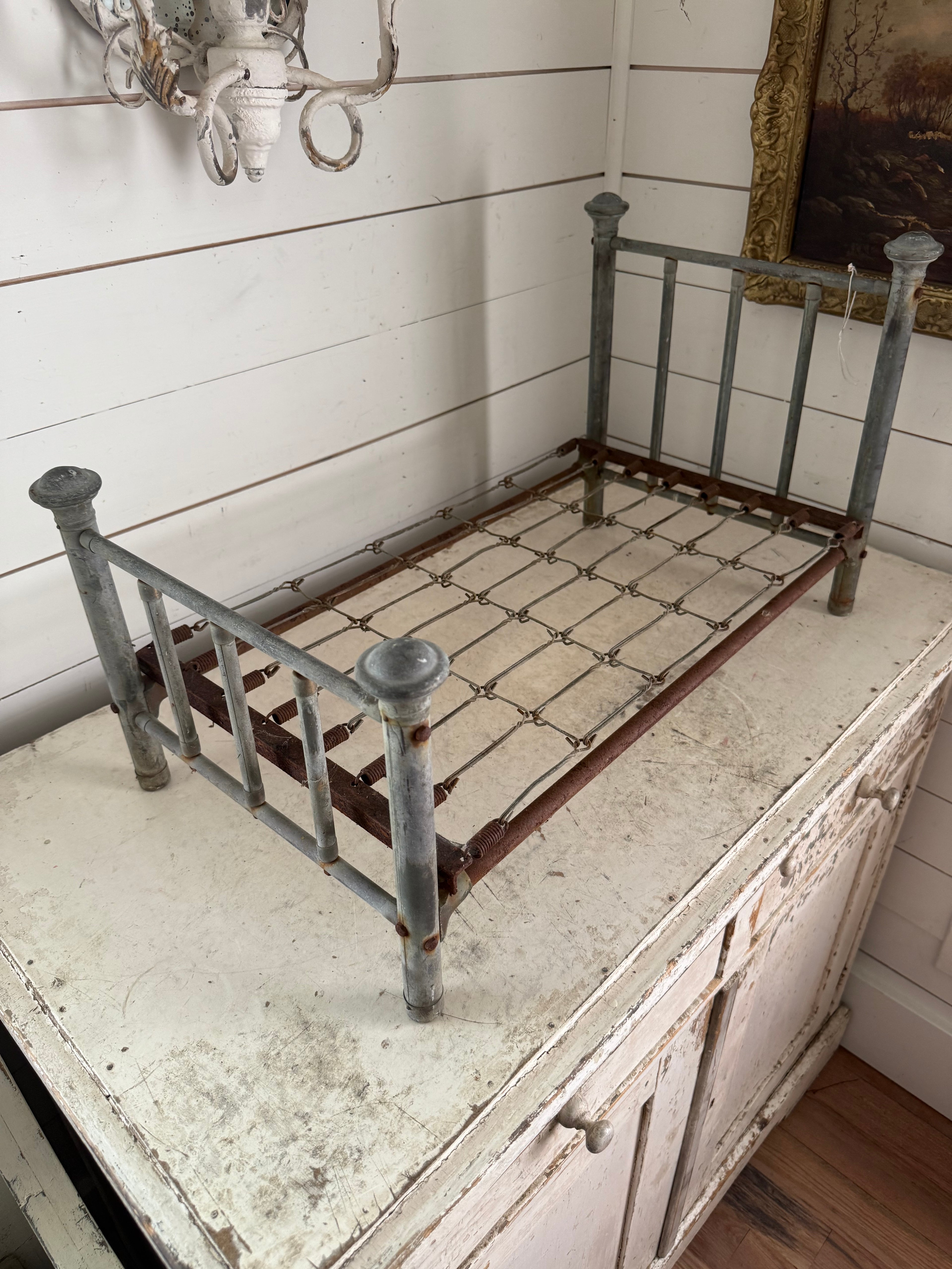 Antique Victorian doll bed