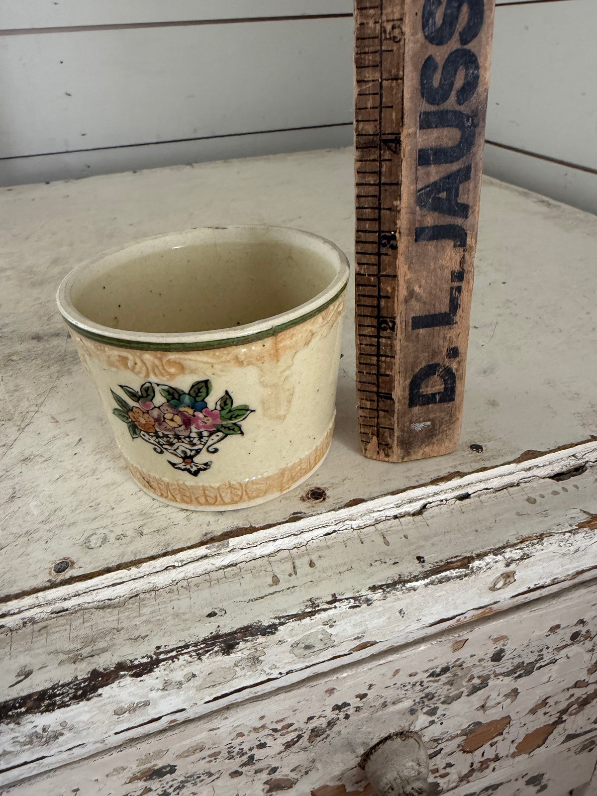 vintage ceramic cachepot or flower planter