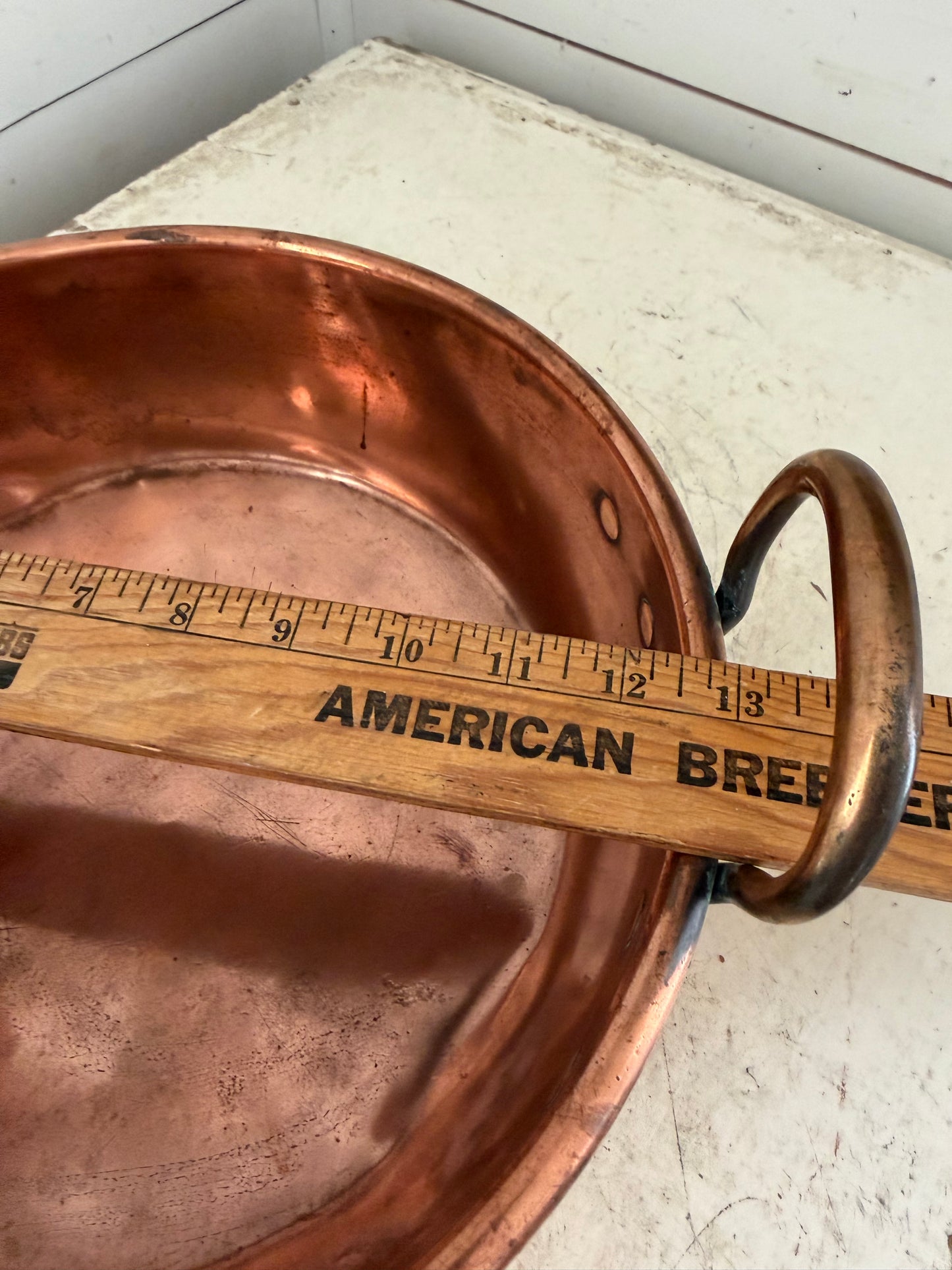 Large Antique George III Copper Pan, 1800s