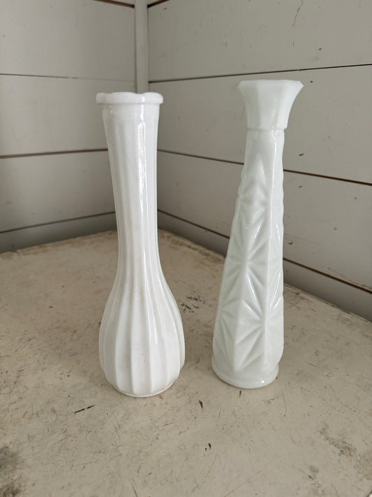 Milk Glass Bud Vase Sold Individually