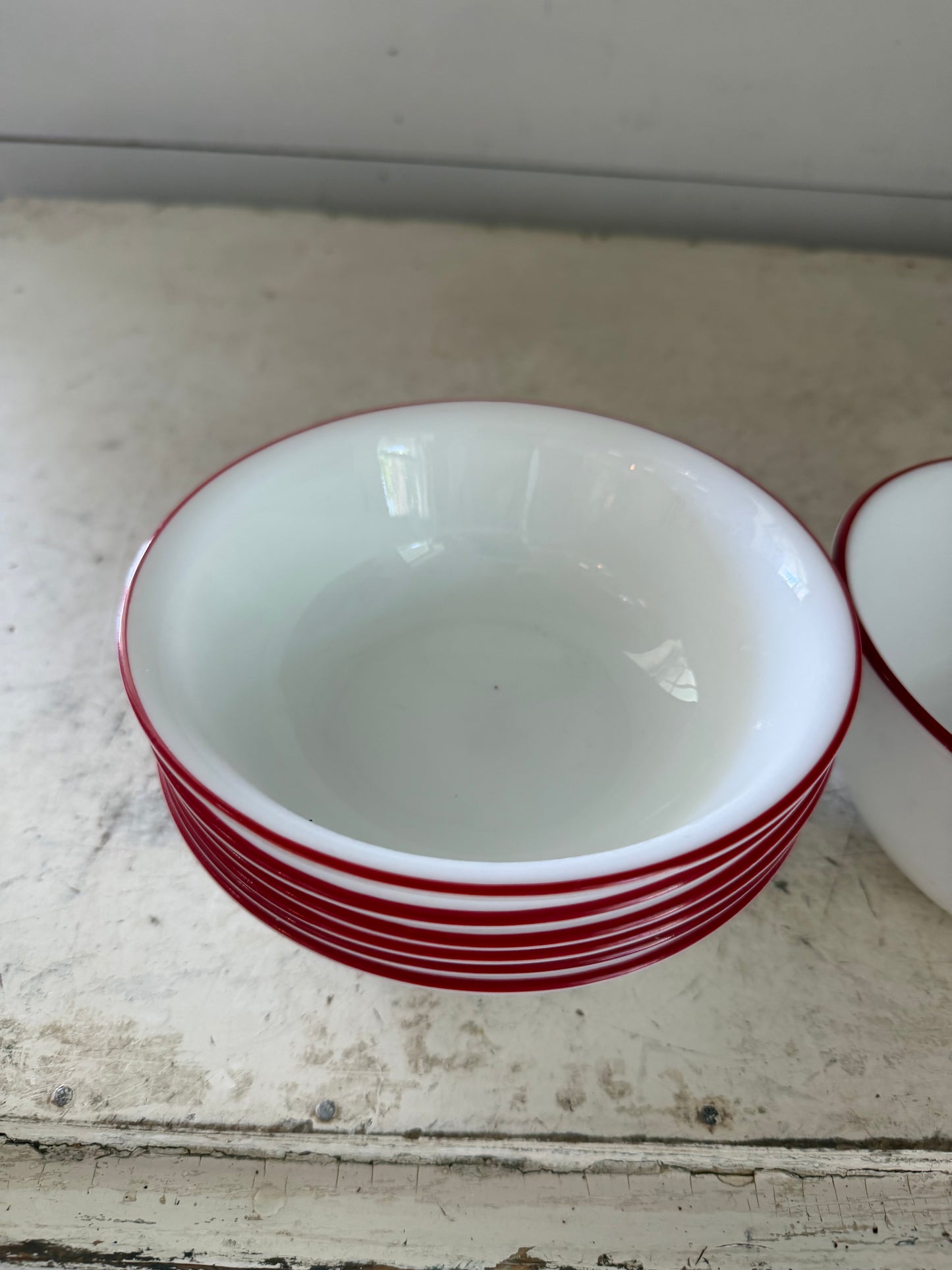 Corelle Red banded bowl sold individually