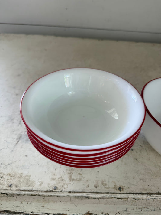 Corelle Red banded bowl sold individually