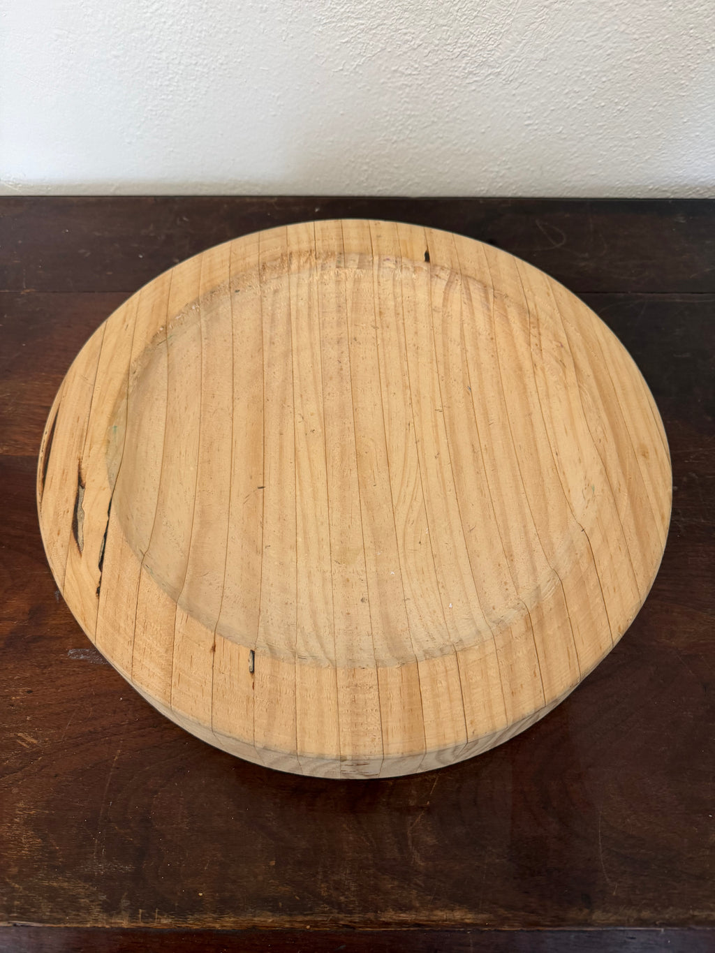 Hand Made Wood Dished Serving Tray